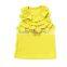 Hot selling icing ruffle boutique baby girl cotton lastest tank top 2017 summer
