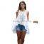 Fashion Summer Customize Women's White Sleeveless Top For Wholesale 2017