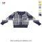 2016 New design boy's stripes jacquard cardigan sweater