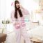 Soft good quality flannel fleece pink rabbit style woman nightwear sleepwear for sale