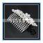 Newest design white pearl and crystal flower wedding bridal claw clip hair accessories comb