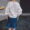 Wholesale icing ruffle shirt latest design girls boutique ruffles raglan top