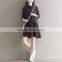 New Fashion Girls Long Sleeve Vintage Plaid Dress Shirt Ladies Dress Korean Design
