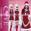 warm red plaid girls wholesale costume of Christmas dress