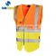 reflective safety orange reflective protective safety vests with pockets