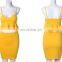 brazil hot sexy ruffles decoration ladies crop top and skirt set