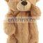 Cheap custom stuffed brown bear plush teddy backpack bag