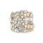 Aidocrystal Hot Sell Crystal Silver Cup Chain Rhinestone Bride Wedding Wide Cuff Bracelets