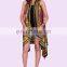 Indian Women Kimono Jacket Dashiki Cardigan Orange Long Top Blouse Beach Cover Up Dress