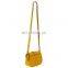 Yellow Leather Crossbody Messenger Shoulder Bag