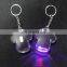 Clear acrylic clothes shape led keychain