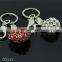 Fashion Heart Shaped Metal Keychain with Crystal Diamond for Wedding Gift