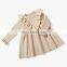 Baby Girls Knitted dress Lotus collar Ruffle Sleeve Clothing Kids Wool Knitted Solid Dresses Autumn Winter