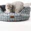 Warm Calming Warm Dog Donut Cuddler Oxford Pet Bed Donut Dog Cat Bed