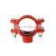 CE Approved Ductile Iron Threaded Mechanical Tee For Fire Fighting