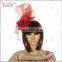 fashion red big showgirl feather carnival headdress