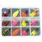 New Products 12pcs/box  Metal Spoon Sequins Spinner Lure Spinning Artificial Spoon Fishing Lure set