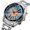 Beautiful SKMEI 1677 LED Light Rotating Flower Dial Stainless Steel Band Ladies Watch for Women