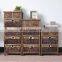 Antique Rattan Furniture Living Room Wood Storage Bathroom Cabinet