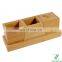 New design Bamboo Office Supplies Organizer Bamboo Desk Organizer Pen Holder Accessories Storage Stationery Box