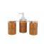  gold supplier 4pcs ceramic bamboo style design bath accessories set