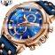 Lige 10028 Unique Mens Analogue Quartz Watch 30M Waterproof Chrono Luxury Lige Watches Men