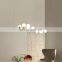 Nordic Long Strip Lamps Wooden LED Hanging Lamp Dining Room Lights Modern Linear Pendant Light 7-BULBS Lighting Restaurant