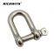 Marine Hardware 304/316 Stainless steel JIS type D shackle