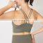 Women Plus Size Cross Back Fitness Gym Sports Bra Custom Square Neck Yoga Crop Tops