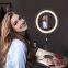 T Hot Selling Dimmable Led 12 Inch With Selfie Clip And 2.1m Tripod Phone Tripod Ring Light