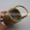 2015 new designs hanging hemp rope Wrapped glass candle holders glassware for candles