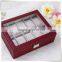 Practically designed supple leather automatic watch box