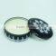 tracel tin candle/metal tin candle/scented tin candle with three wick
