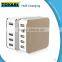 5V 3.1A travel charger 4 port usb hub female usb hub wall plate