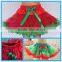 100%soft nylon chiffon girl tutu ruffle aqua blue child pettiskirt adjustable waist kid petticoat flower