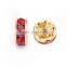 Gold Plated Rose #209 Rhinestone Jewelry Rondelle Spacer Beads Variation Color and Size 4mm/6mm/8mm/10mm