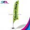 custom polyester feather fly teardrop banner flag for company