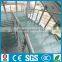 double stringer stainless steel straight stairs with glass treads professional design