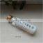 eco personalized pyrex glass drink bottle with bamboo top