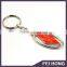 Wholesale logo oval shape spinning metal keychain