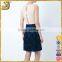 White and navy blue cotton blended embroidered lace women dress                        
                                                Quality Choice