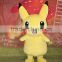 2016 hot selling factory price pikachu adult mascot costume with fan for sale