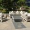 aluminum garden sofa corner sofa set, outdoor luxury sofa furniture, white sofa