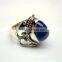 Tanzanite Cabochon 925 Sterling Silver Ring, Top Quality Tanzanite Gemstone Jewellery, Designer Oxidized Silver Handmade Jewelry