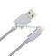 MFi certified c48 connector fabric braided Alumimun shell seamless usb charger cable