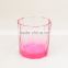 200ml Glass Drinking Cup Clear Juice Cup with Color Bottom