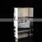 Custom crystal laser engraving cube for 2d & 3d bus image picture