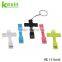 Best Selling Promotional Gift ABS Multi 2 in 1 USB Data Cable 7cm Short Keychain USB Cable Charger