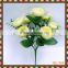 Artificial Flowers Bunch H30cm Yellow Silk Ranunculus
