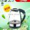 striking blue led pyrex glass electric kettle 1.7L